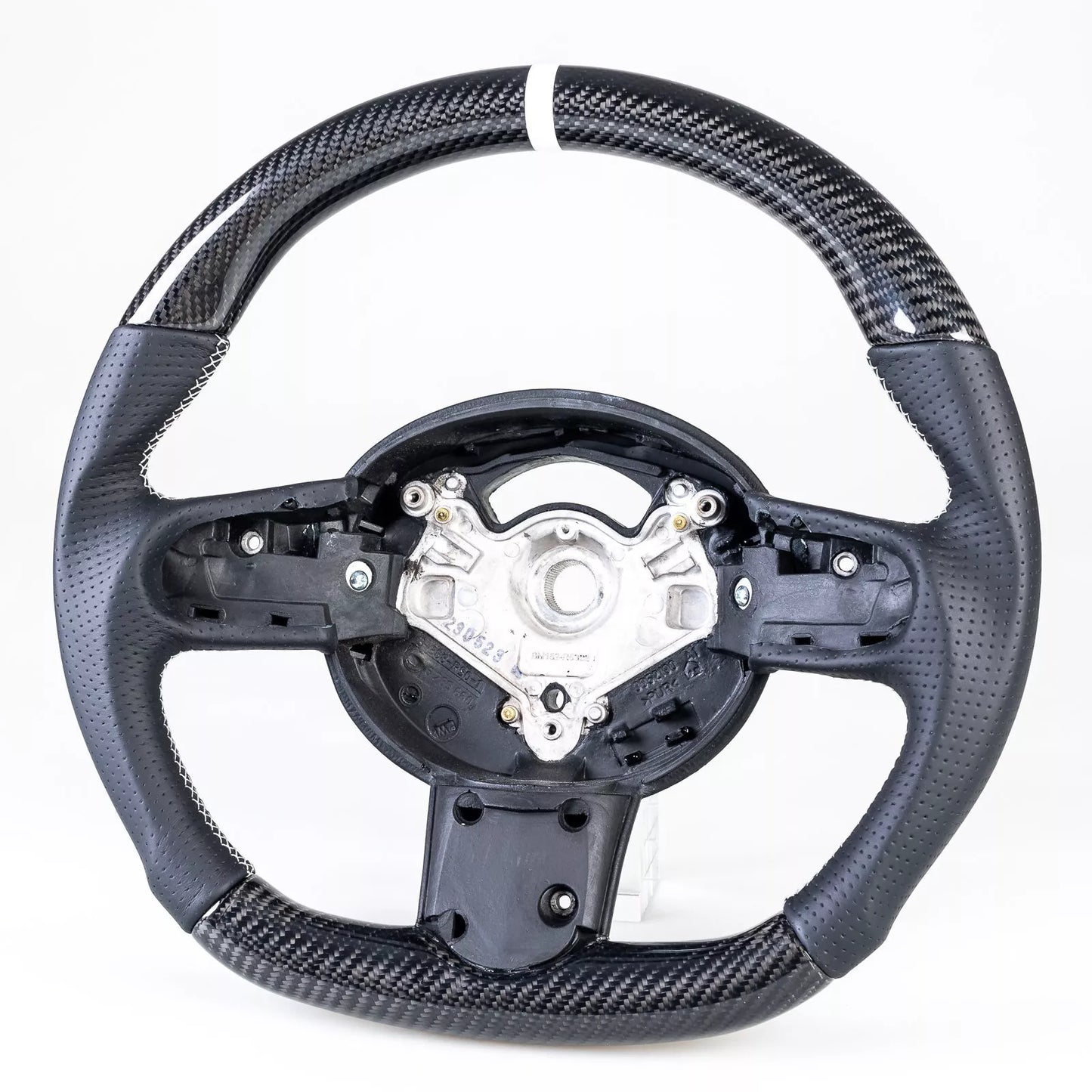 Carbon Flat Bottom 3 Spoke Leather Steering Wheel for Mini R50 R52 R53 (2001-2006)