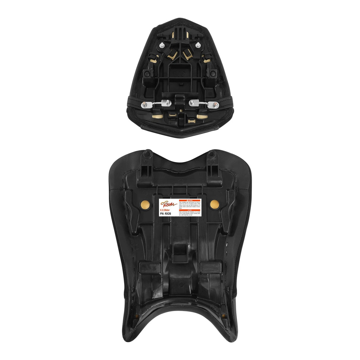 Black Rider Driver & Passenger Seats for Yamaha YZF-R1 (2009-2014)
