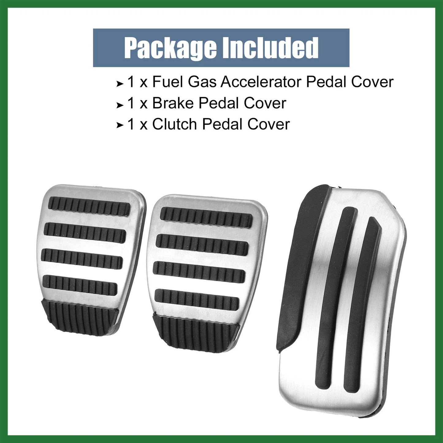 3 x Accelerator & Brake Pedal Covers for Nissan Leaf (2011-2023)