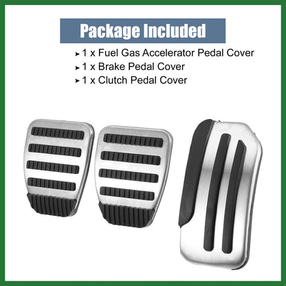 3 x Accelerator & Brake Pedal Covers for Nissan Leaf (2011-2023)