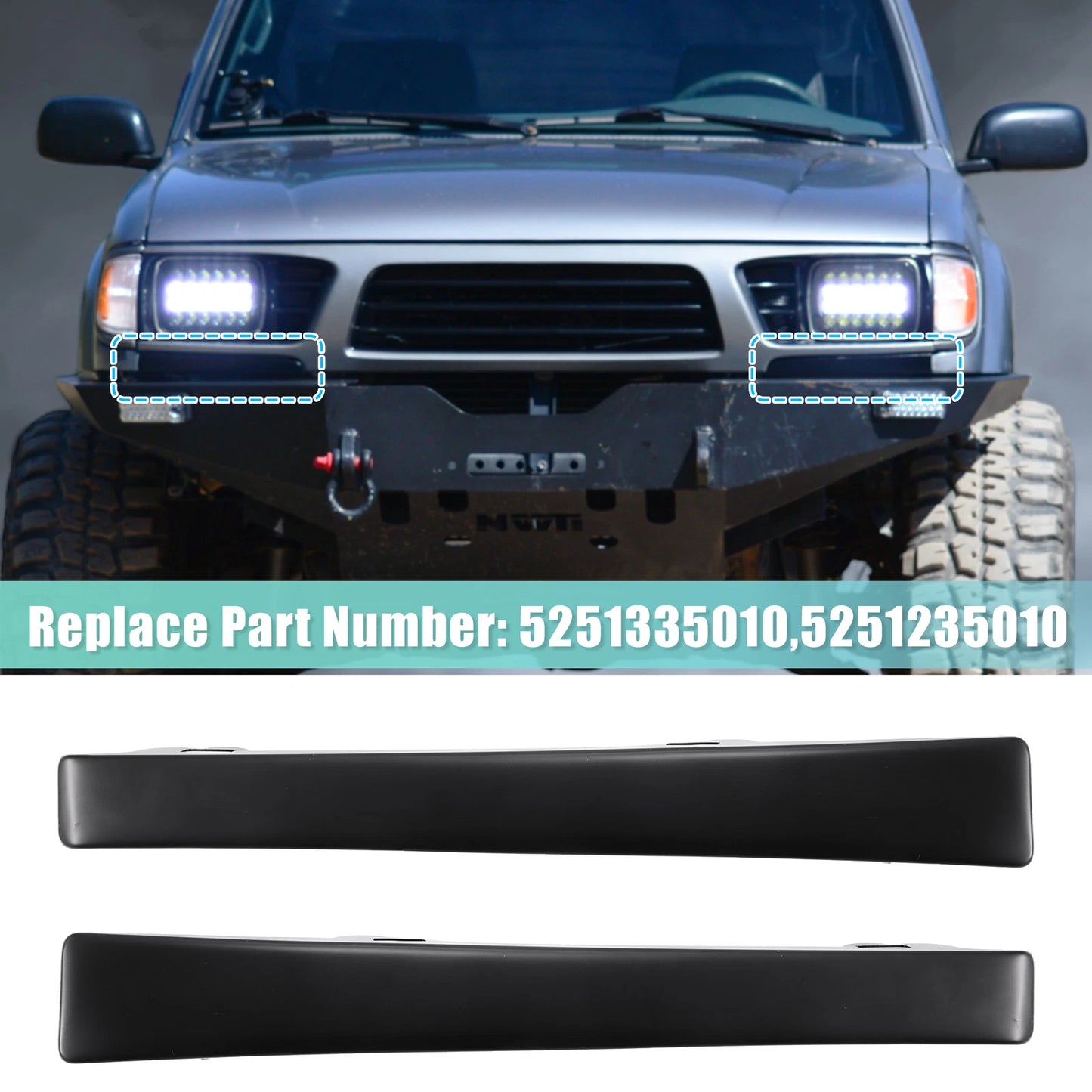 Front Headlight Bumper Grille Filler for Toyota (2010-2015)