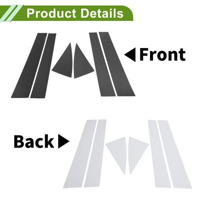 6x Pillar Window Trim Carbon Fiber for Chevy Equinox (2005-2009)