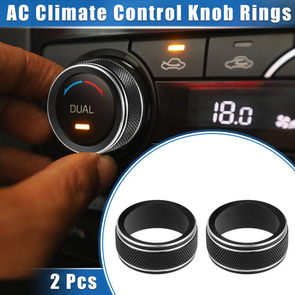 AC Climate Control Knob Rings for Toyota Camry (2021-2023) Durable Black