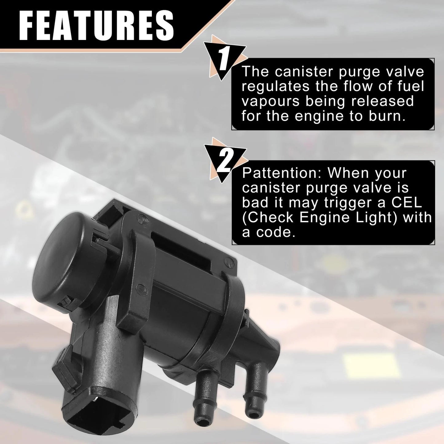 Vacuum Solenoid Purge Valve for Ford Expedition F150 Super Duty (2003-2006)