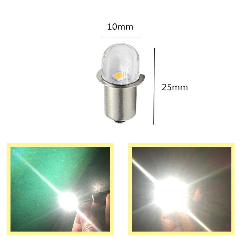 50pcs LED Flashlight Bulb P13.5S Base Torch 1SMD LED Conversion Kit White