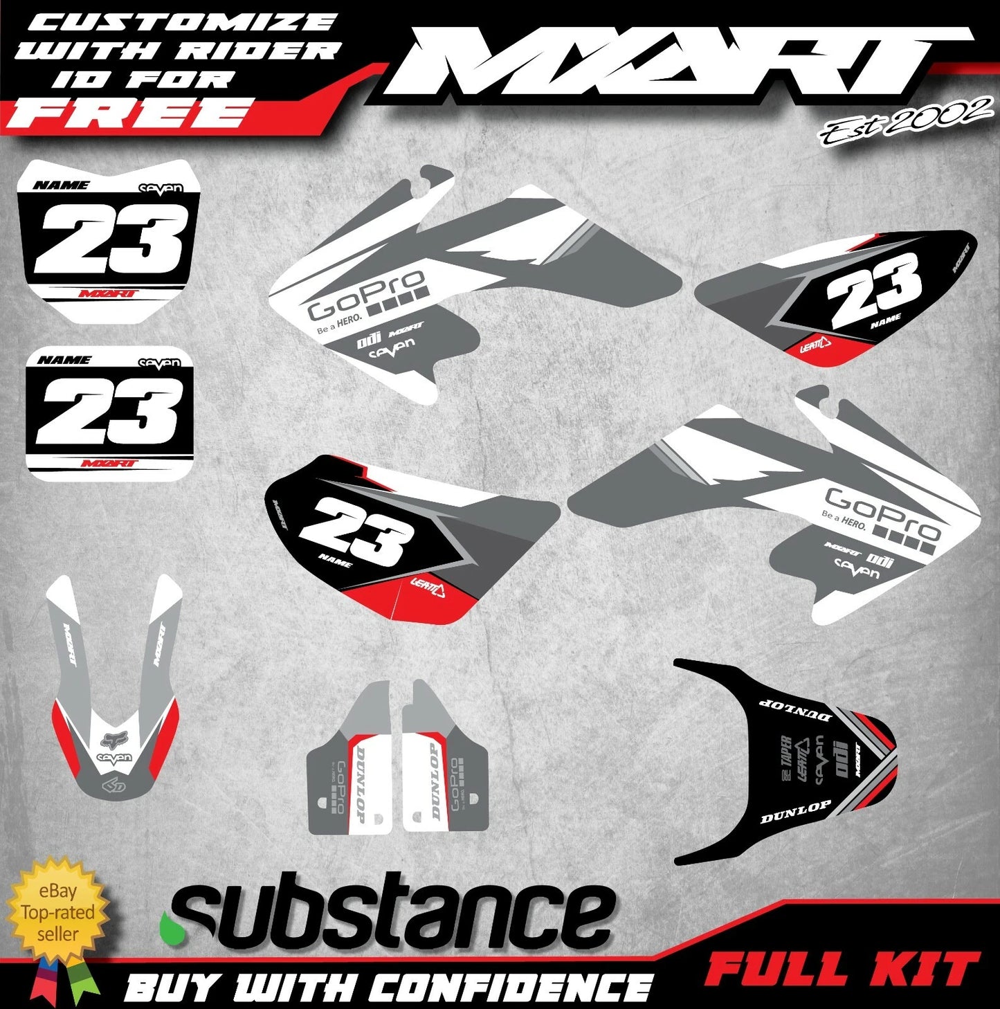 Custom Graphics Kit SHADES STYLE for Honda CRF 50 (2004-2023)