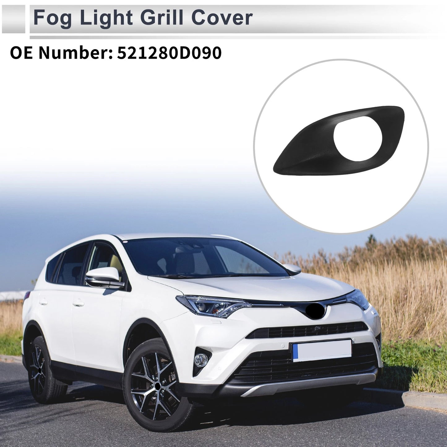 1 Pc Front Left Fog Light Grill for Toyota Yaris (2007–2013)