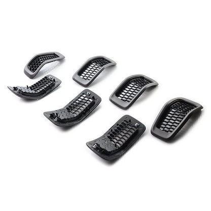 Honeycomb Front Grille Inserts for Jeep Cherokee 2014-2018 - Grey Cover Trim