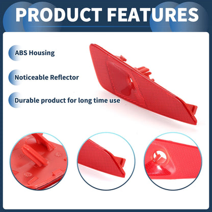 Bumper Reflector for Ford Focus MK4 Saloon Red (2018-2023) 1 x Rear Left