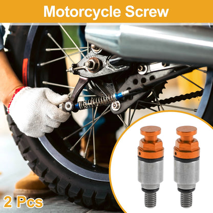 2 x Screw M5x0.8 Fork Air Bleeder Valve Metal Orange for Motorcycle