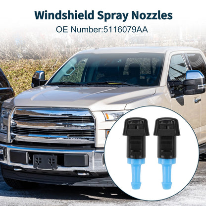 Windshield Washer Nozzle with Gasket & Fluid Hose for Dodge - 1 Set