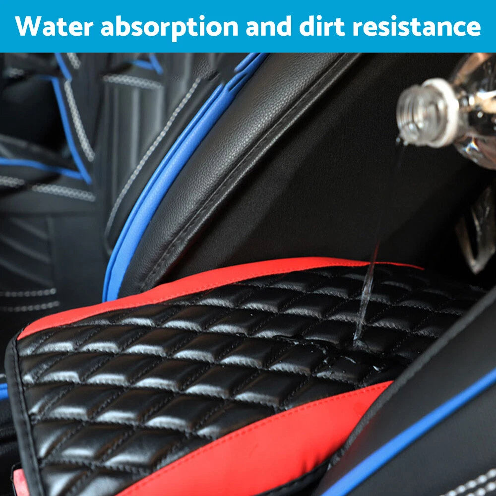 PU Leather Armrest Cushion Cover for Universal Car Center Console Protector