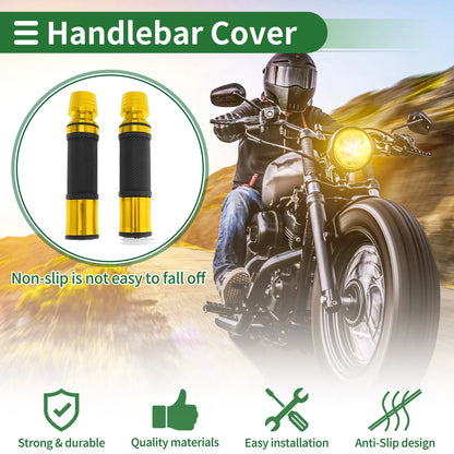 7/8" 22mm Hand Grips Yellow for Motorcycle
