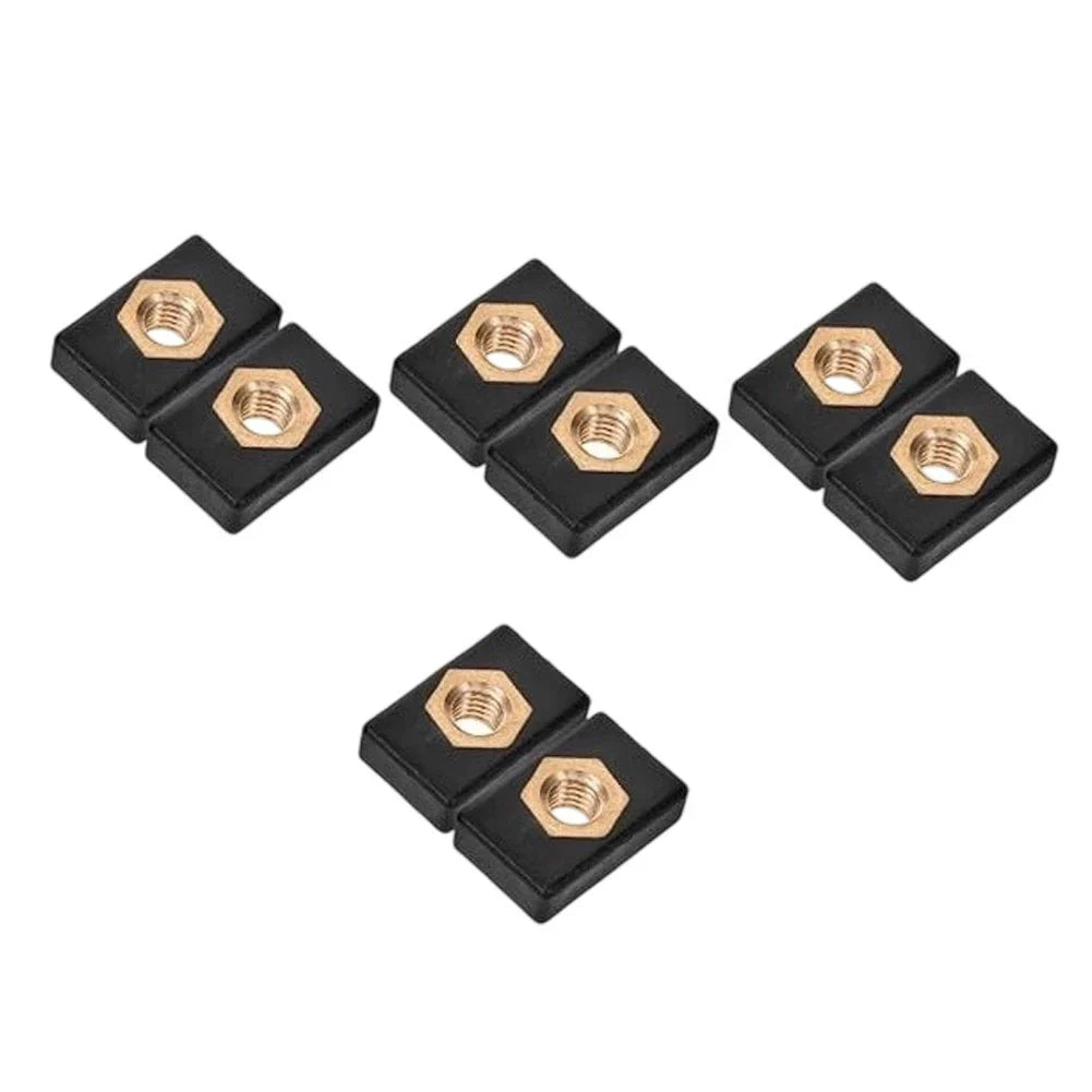 Boat Slide Track Nut Block Set of 8 for Kayaks/Canoes M6 Screw Holes