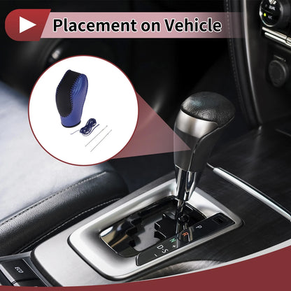 Gear Shift Knob Cover for Ford Fusion 2013-2016 Blue Black