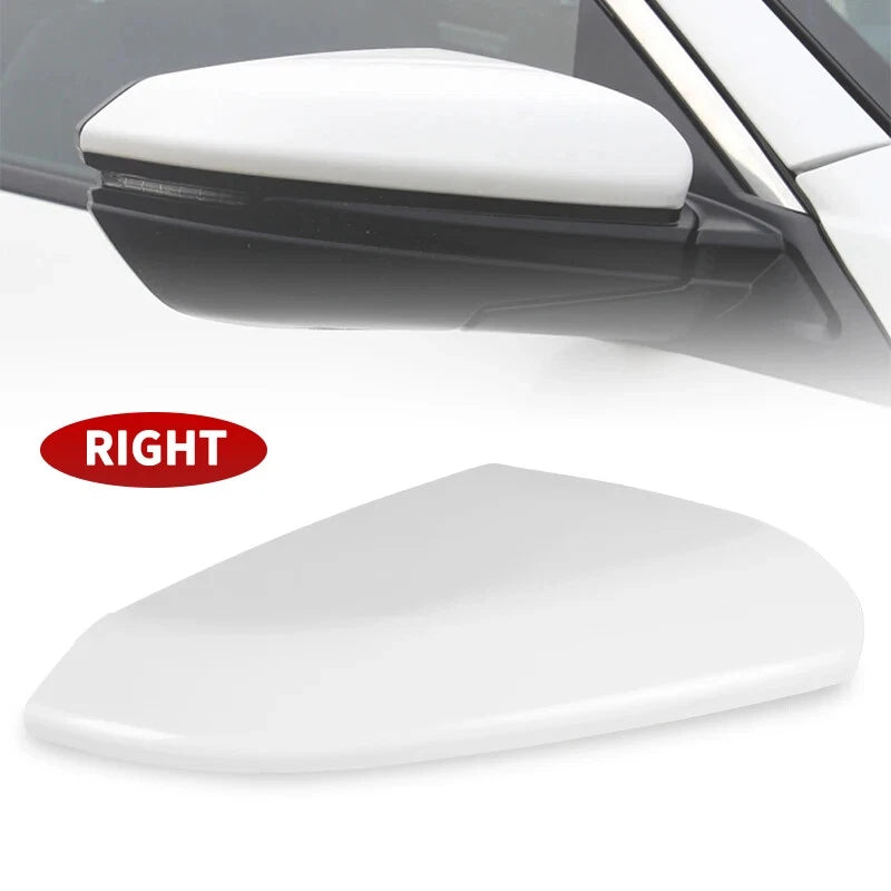 White Right Side Rearview Wing Mirror Cap Cover for Honda Civic 2016-2020