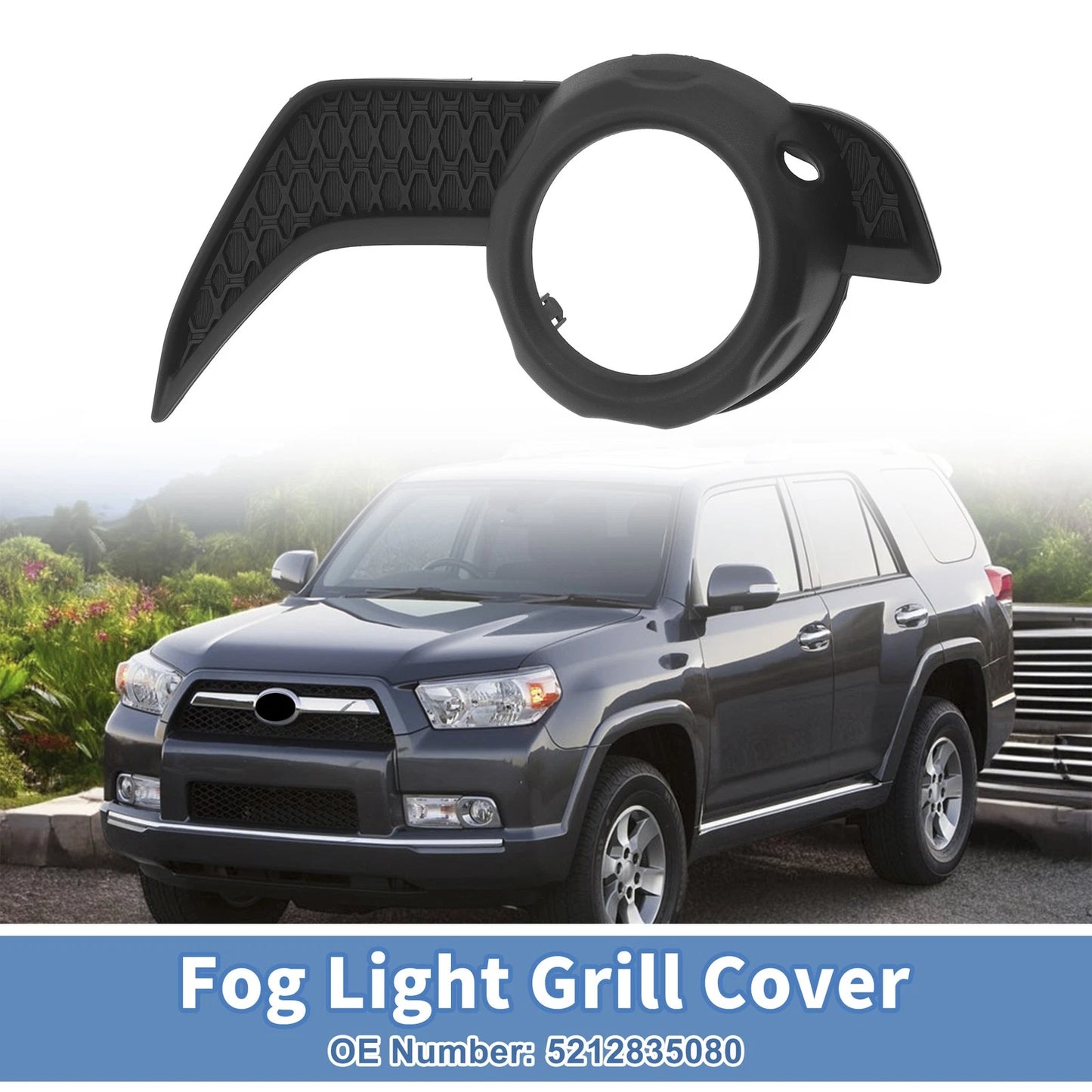 Front Left Fog Light Grill for Toyota 4Runner (2014–2021)