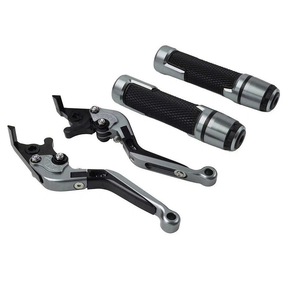 CNC Brake Clutch Levers & Handlebar Grips Set for Suzuki GSR750 GSXR600 (2011-2016)