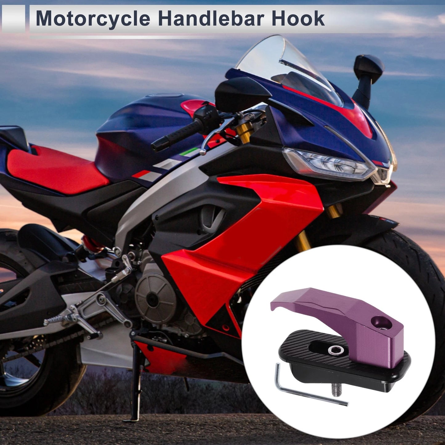 Rectangle Aluminum Alloy Motorcycle Hanging Hook 1 Set for Motorcycle