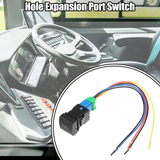 1 x Hole Expansion Port Switch DRL Daytime Running Lights Switch for Toyota