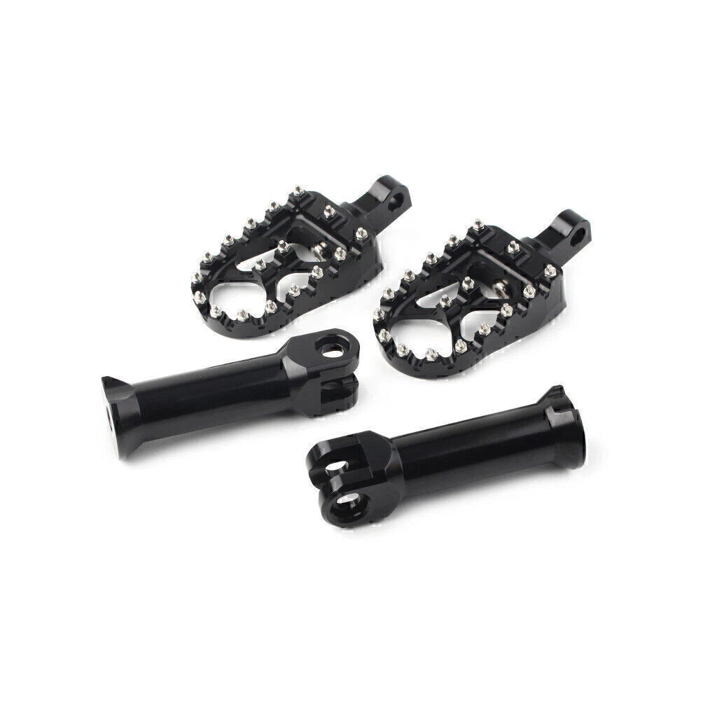 Black Rear Passenger Foot Pegs with Bracket for Harley Softail Street Bob (2018-2020)
