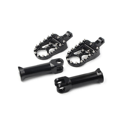 Black Rear Passenger Foot Pegs with Bracket for Harley Softail Street Bob (2018-2020)