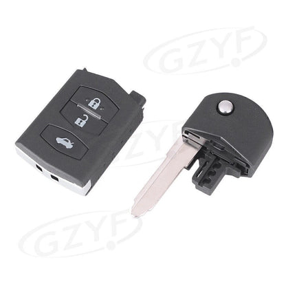 3 Button Flip Key Shell for 2004-2013 Mazda 3, 5, 6 Remote Key Case