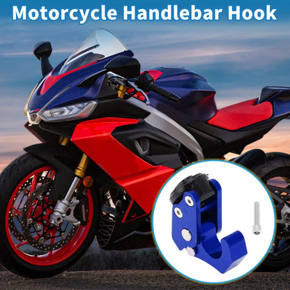 Handlebar Hook for Motorcycle Helmet Hanger Aluminum Alloy Blue
