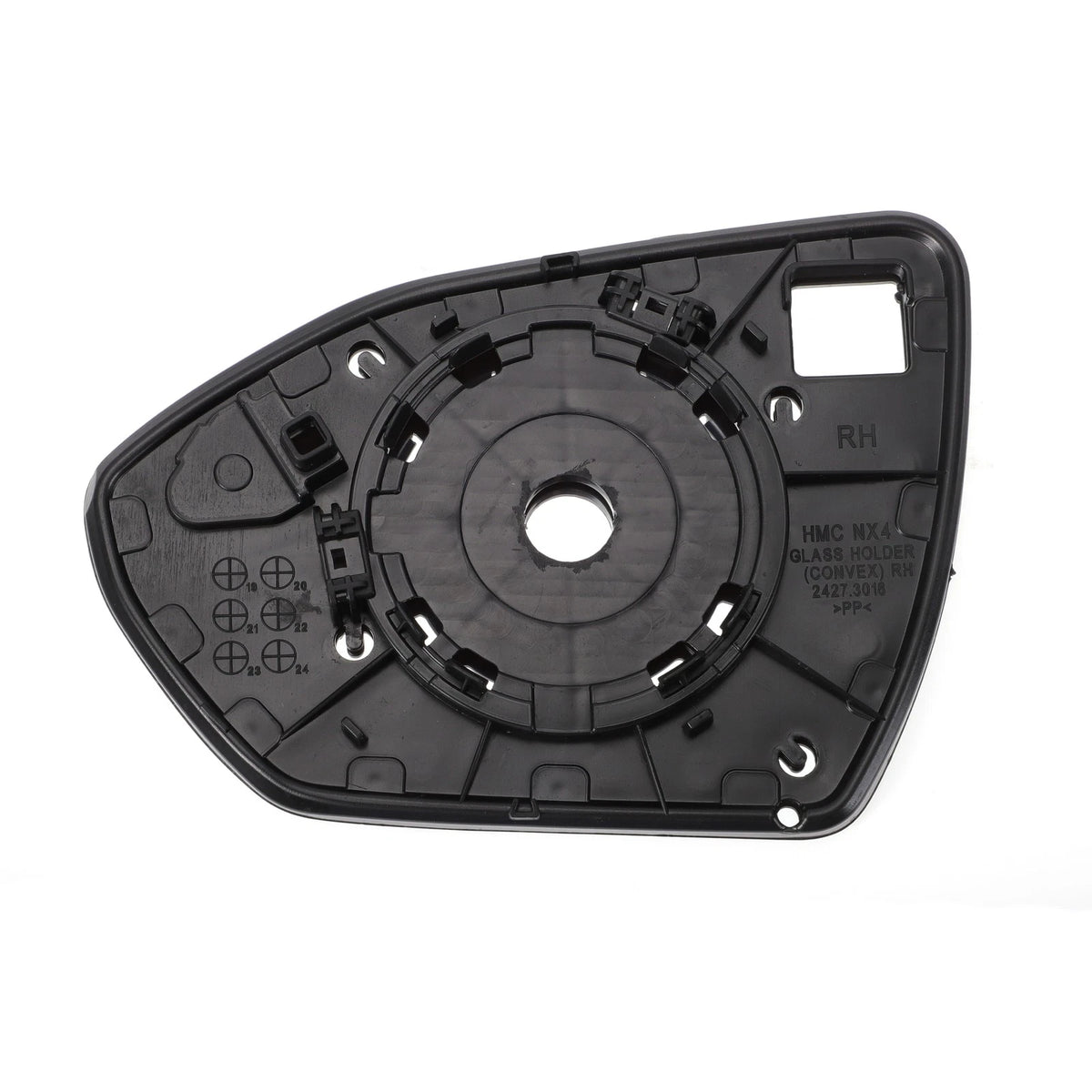 Right Side White Glass Mirror with Back Non-Heated for Hyundai Tucson (2022-2024)