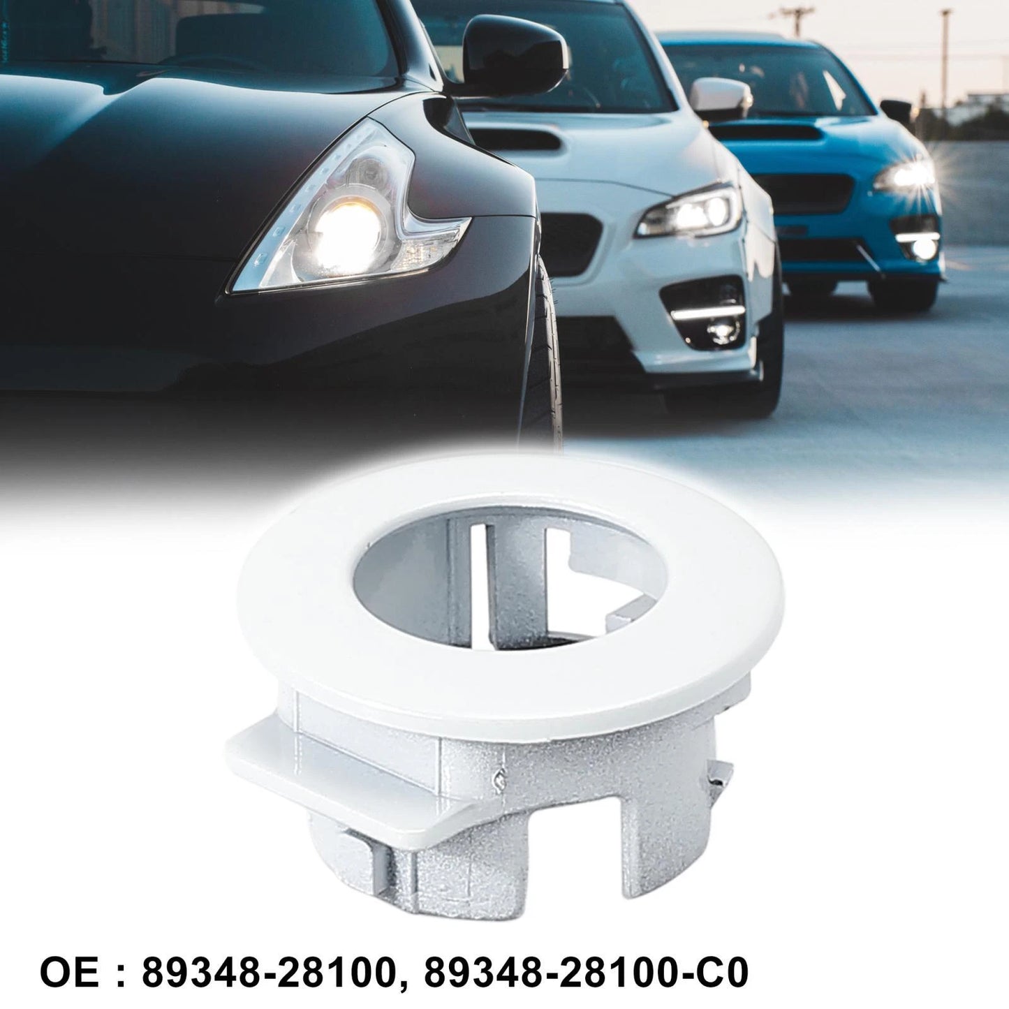 White Bumper PDC Parking Assist Sensor Retainer for Toyota
