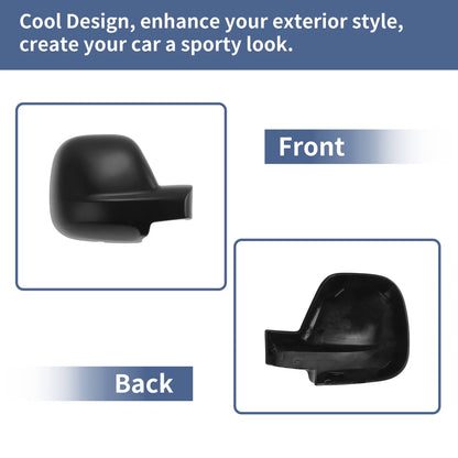 Black Mirror Cover Cap Replacement for Citroen Dispatch Jumpy (2016-2024)