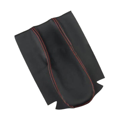 Black Leather Center Console Armrest Cover for Jeep Renegade (2015-2023)