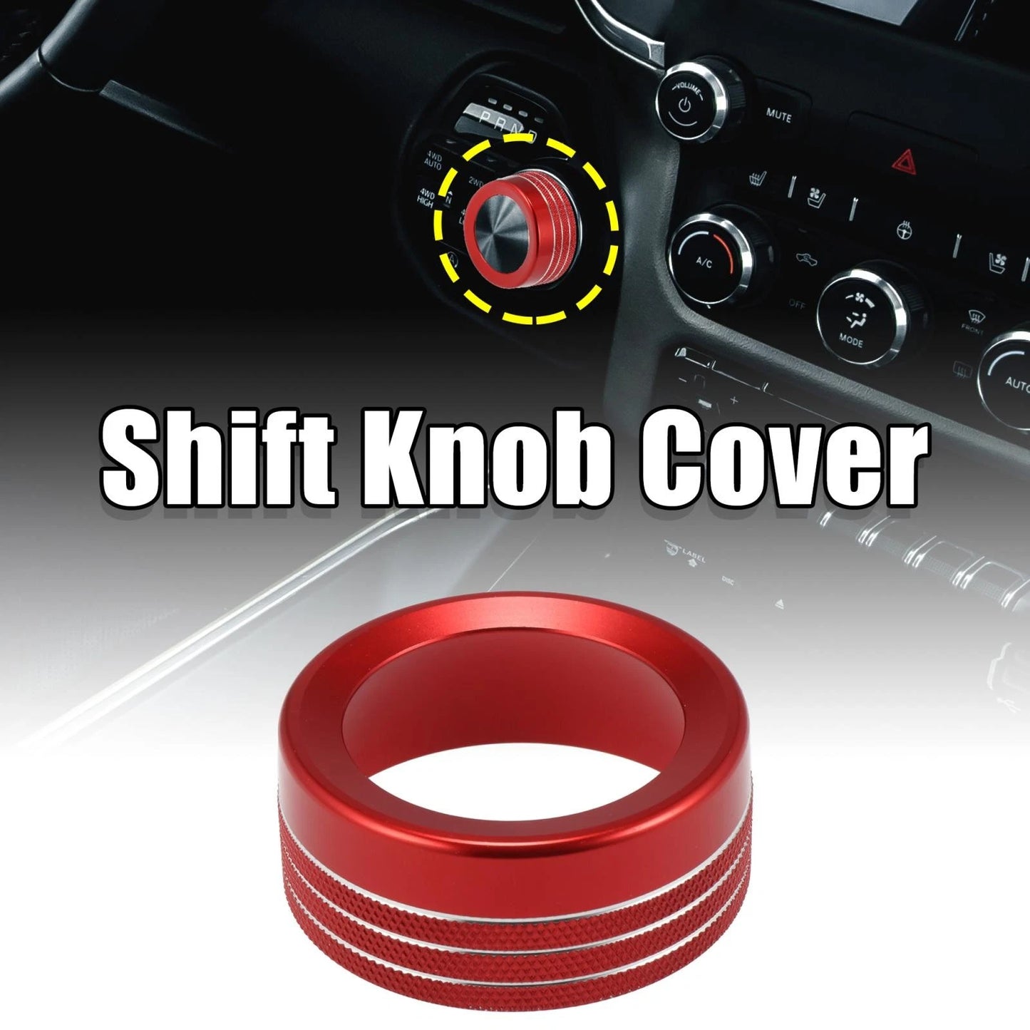 Gear Shift Knob Cover Decoration for Dodge Ram (2013 - 2017) Red