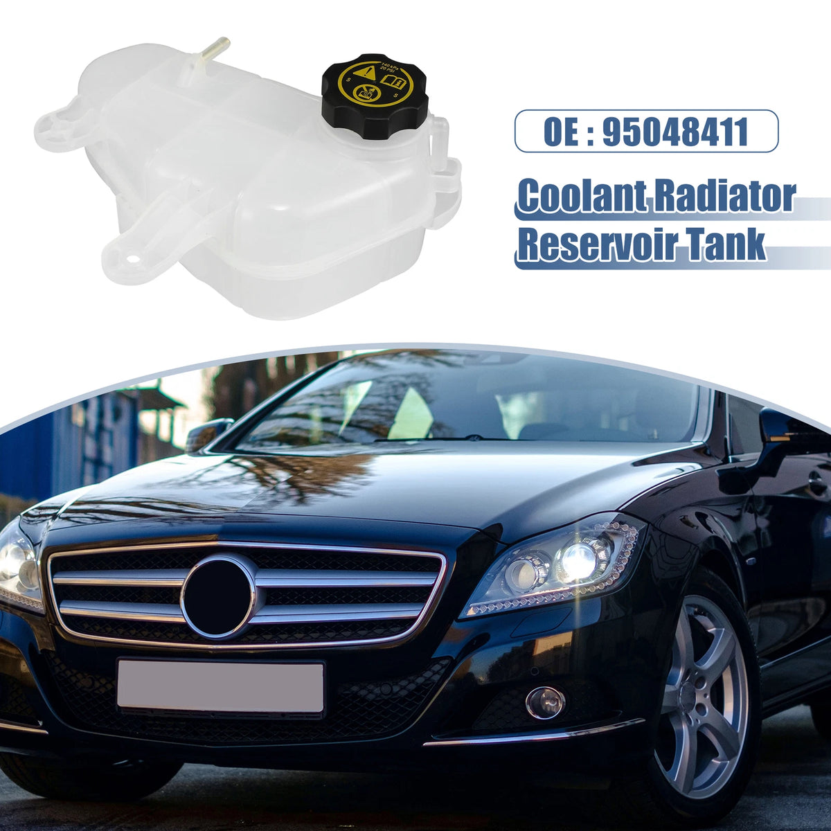 Coolant Radiator Reservoir Tank with Cap for Chevrolet Sonic (12-20)