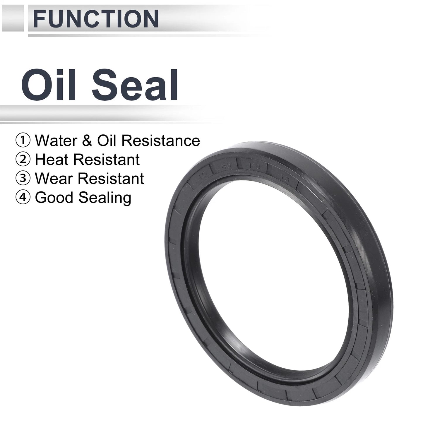 Oil Seal 85x110x13mm NBR Black 5 Pcs