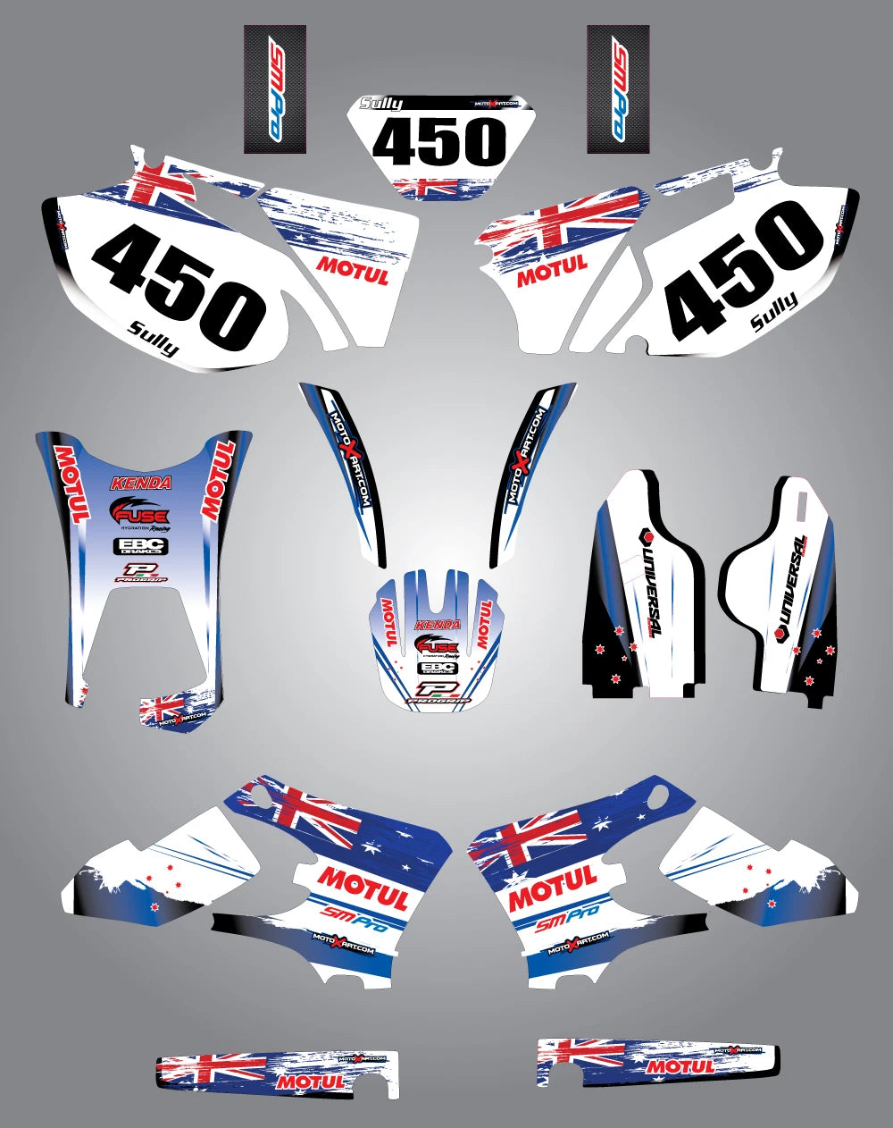 AUSSIE PRIDE Custom Graphic Kit for Yamaha WR 450 F (2005-2006)