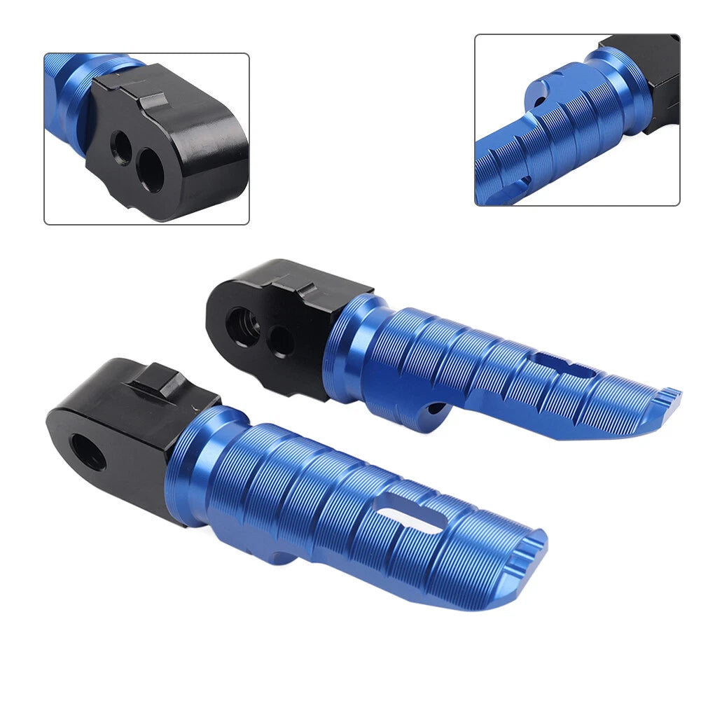Blue Rear Footrests Pegs for Peugeot Speedfight 4 50 125 150 (All Years)