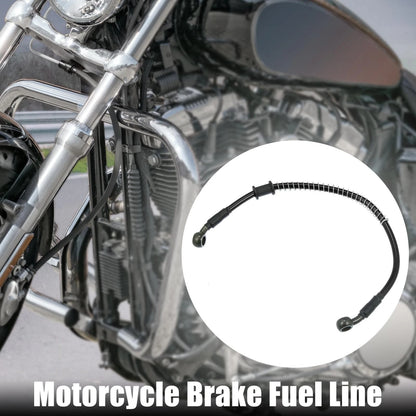 40cm 15.75in Braided Brake Clutch Oil Hose Pipe for Motorcycle Black