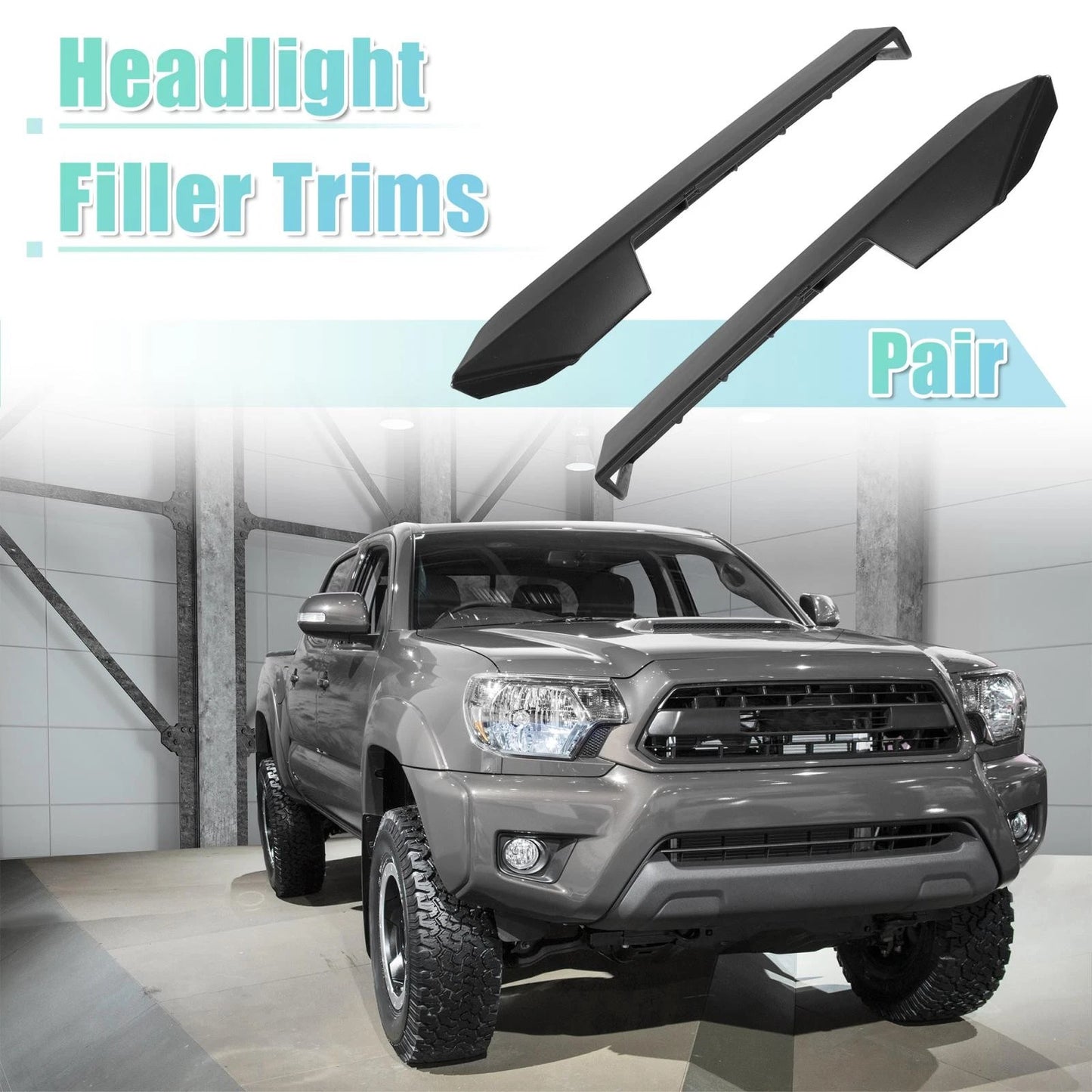 Front Bumper Grille Filler Trim Panel for Toyota Tacoma (2012-2015)