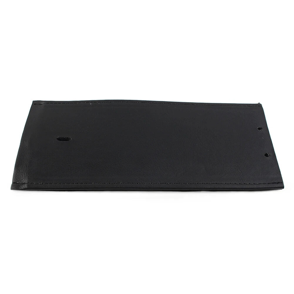 Black Leather Gas Tank Panel Bib for Harley (No Design, Smooth)