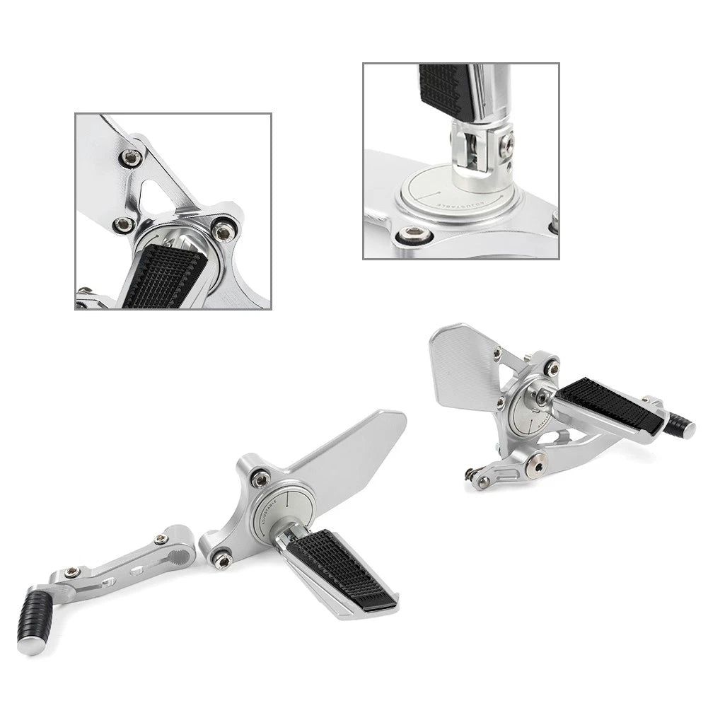 Silver Motor Foot Pedal Shift Lever Brake Pedal Kit for BMW R9T R Nine T (2021+)
