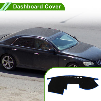 Dashboard Cover Black Blue Non-Slip for Toyota Mark X 120 series (2004–2009)