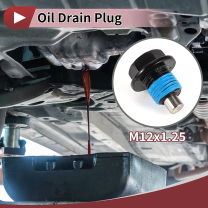 Oil Drain Plug Set for Nissan Infiniti (1102601M02) Blue Black