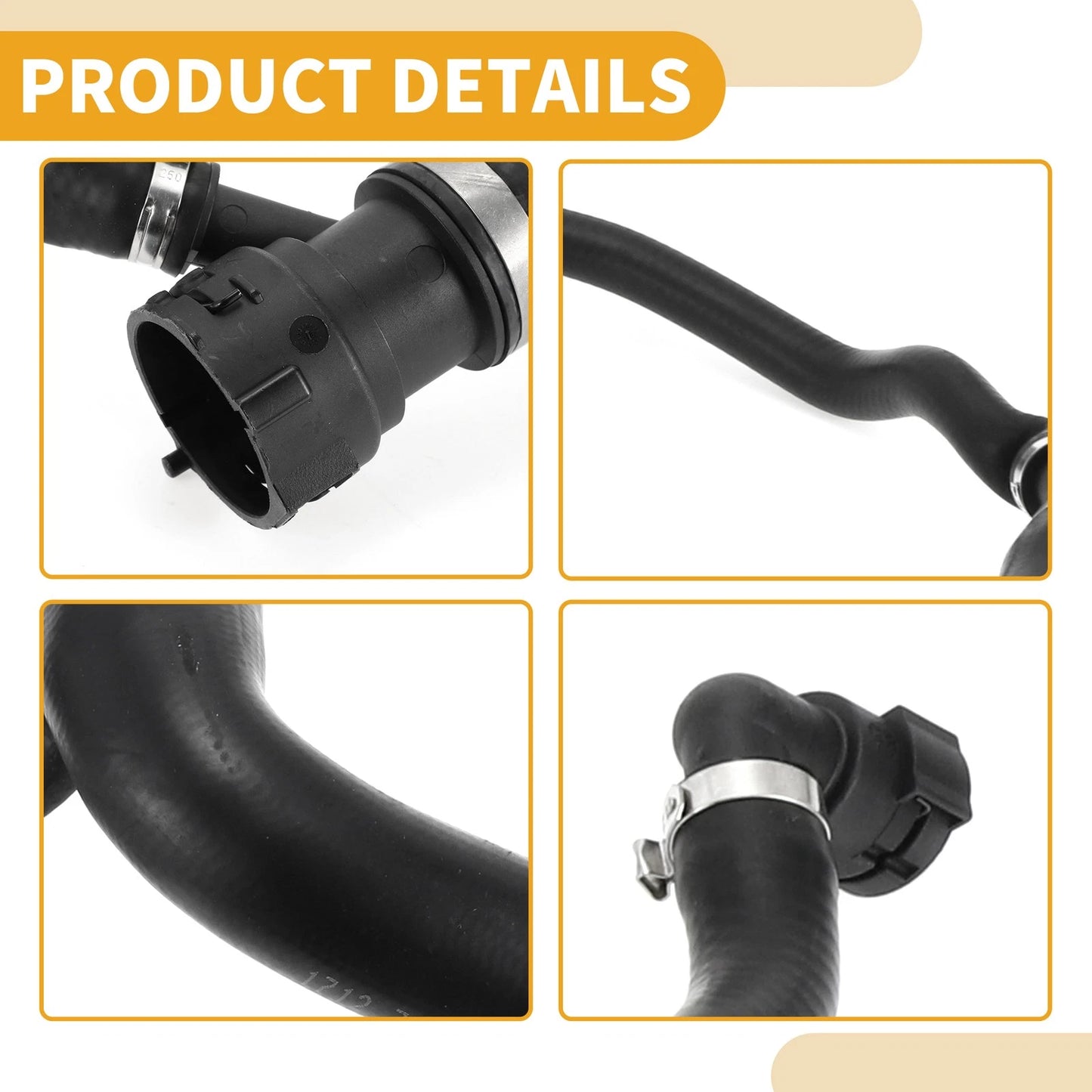 Radiator Hose BMW X5 E53 4.4i Rubber Black 1 Pc (2003-2006)