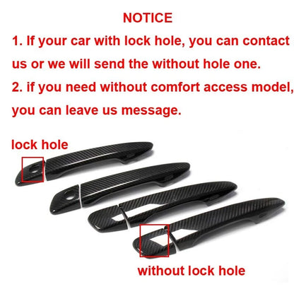 Real Carbon Fiber Exterior Door Handle Cover Trim Fit For Lexus IS250 F Sport