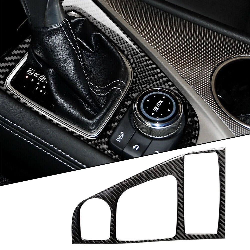 Carbon Fiber Console Gear Shift Cover Trim for Infiniti Q50 Q60 (2014–19)