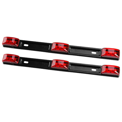Stainless Red Rear Clearance ID Marker Lights for Truck Trailer Tail Lamp