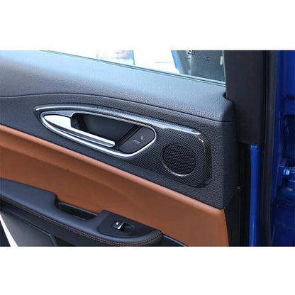 Real Carbon Fiber Interior Door Handle Cover Trim For Alfa Romeo Giulia 2017-18