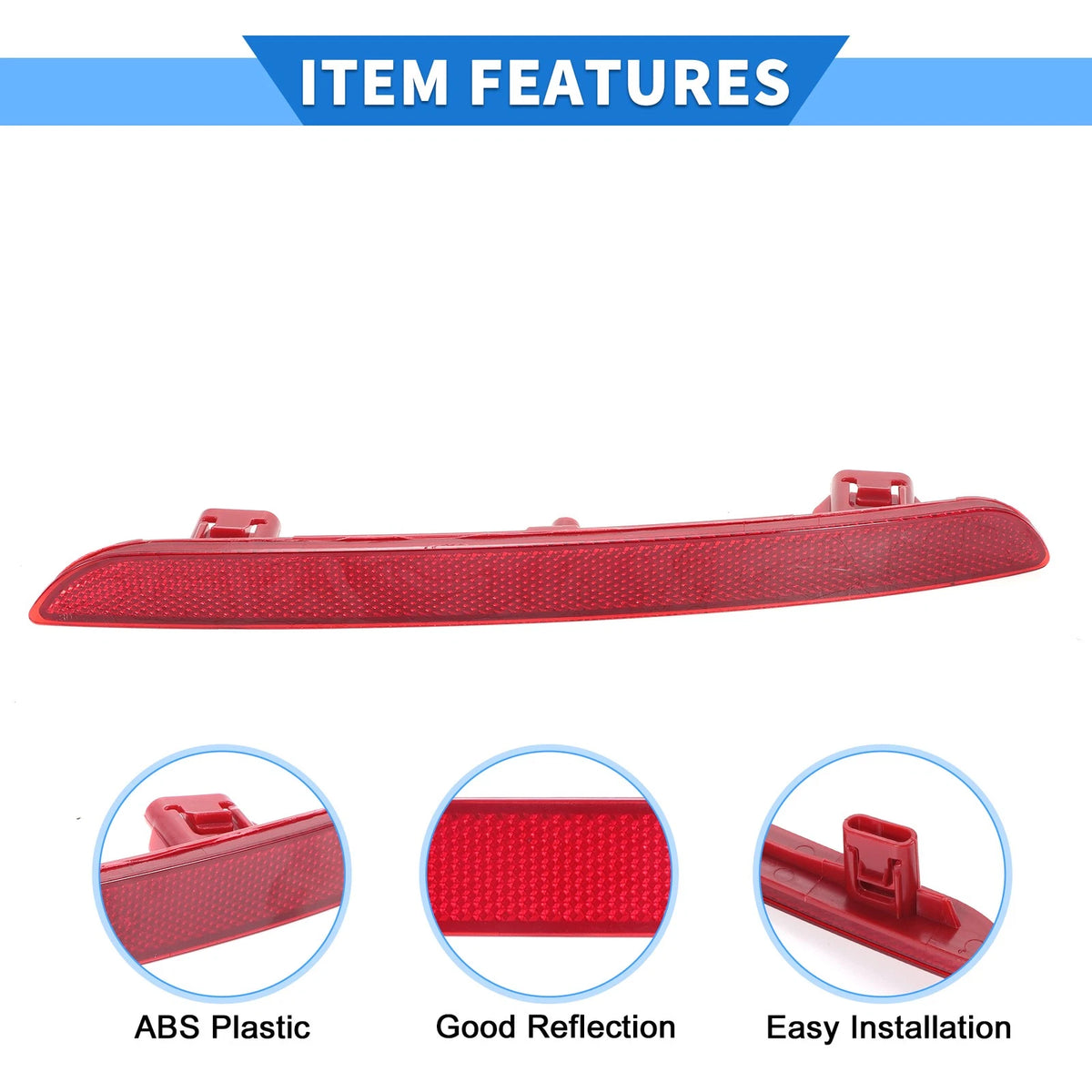 Rear Right Bumper Reflector for Honda Civic (2022-2023) Red
