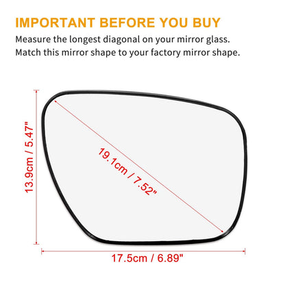 Heated Right Side Mirror Glass for Mazda 5, CX-7, CX-9 (2006-2015)